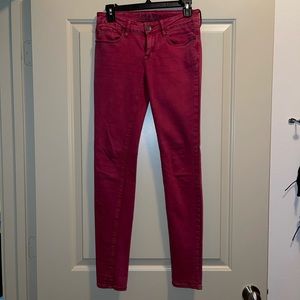 Bullhead black red skinny jeans